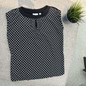 New York & Company Stretch Collection Women’s Casual Black/White Blouse- Size: S